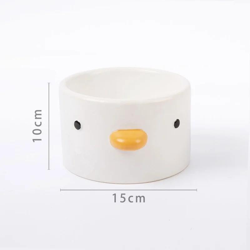Cute Chick Design Ceramic Pet Cat Dog Bowl MW017 Drinking Bowls For Small Puppy Dogs Adult Cats Feeding Food And Water 200/500ml