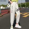 HOUZHOU Ins spodnie dresowe damskie spodnie harlan koreańskie eleganckie spodnie do biegania ponadgabarytowe luźne Harajuku Bf Casual