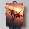 Modern Military Style Fighter Jet Metal Wall Art Aviation Theme Decorative Hanging Ornament for Living Room Study