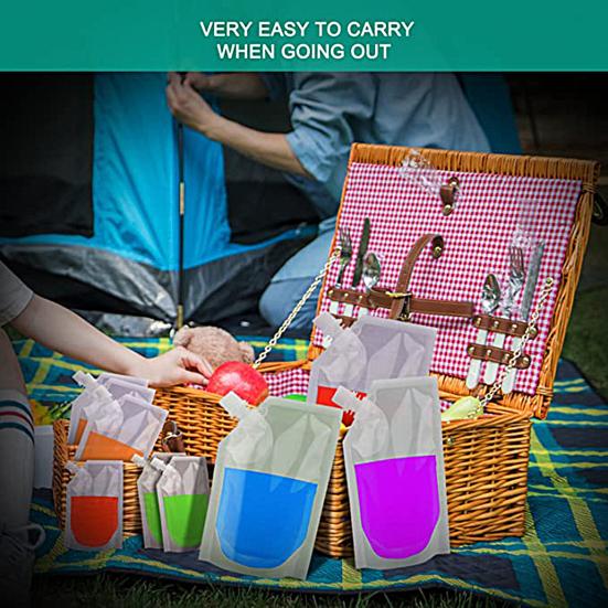 1 sada 350ML/500ML/200ML/100ML/1000ML Sáček na likér Potravinářské průhledné PET láhev na alkohol Skrytá pitná taška s nálevkou Kuchyňské nástroje