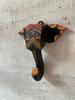 Handcrafted Multi-Color Wooden Elephant Head Mask: Exotic Wall Decor
