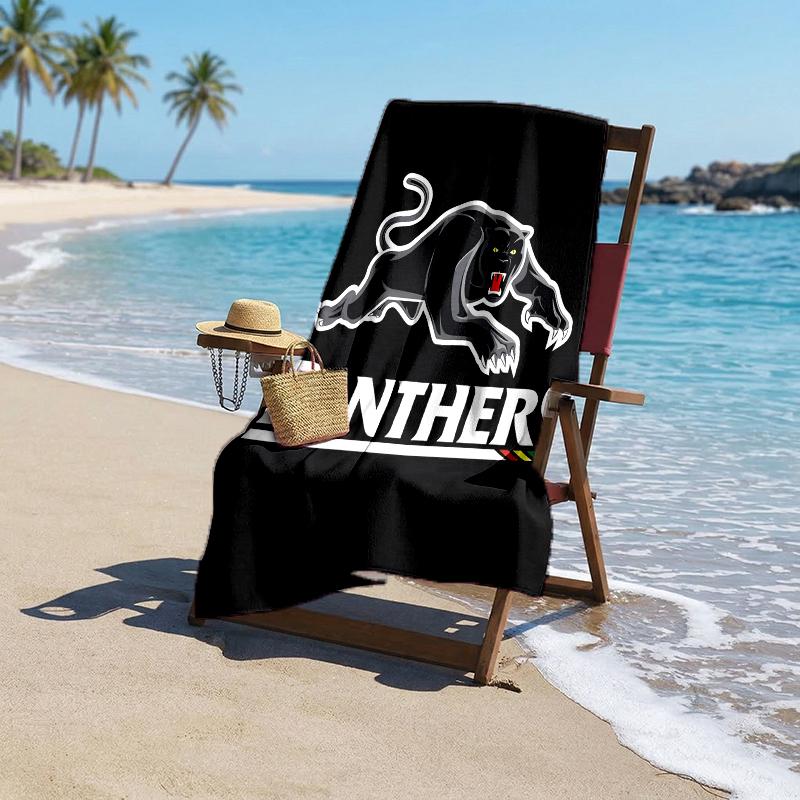 Panthers Fashion Beach Towel: Ideal for Summer Adventures Soft, absorbent and quick drying suitable for swimming and bathing