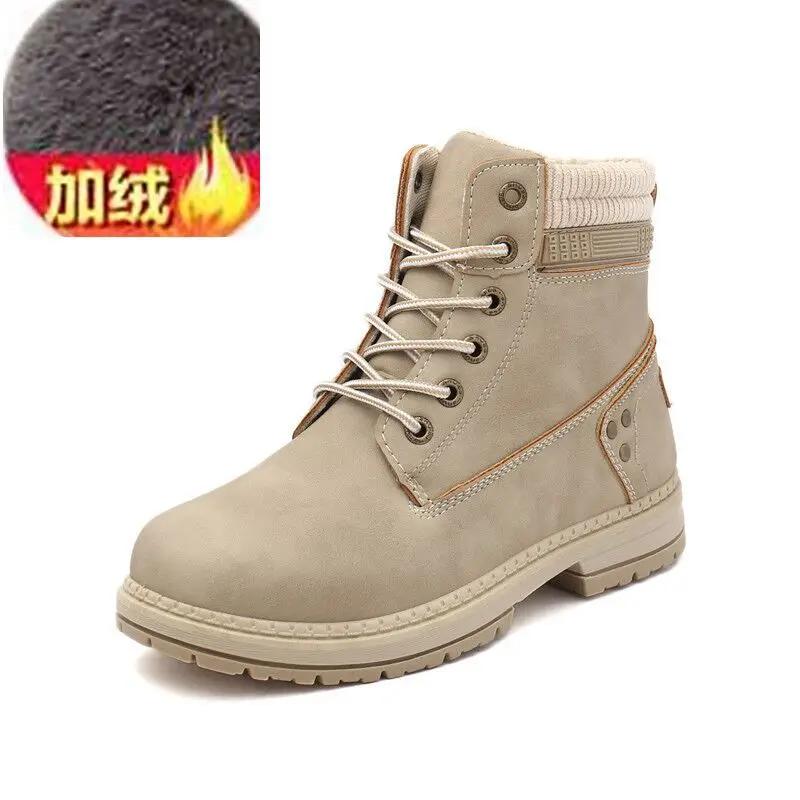 Fashion Platform Boot Winter Warm Snow Boots Ladies Ankle Outdoor Thick Bottom Sneakers Non-slip Lace Up Plus Size 36-42 Shoes for Women