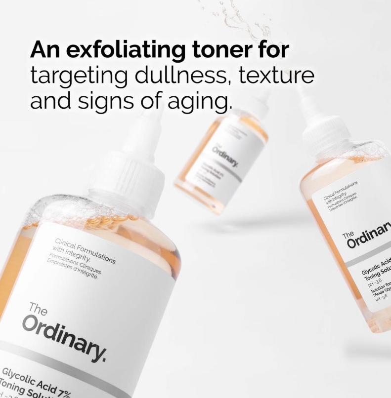 The Ordinary Glycolic Acid 7% Toner – Exfoliating & Brightening Solution 240ml