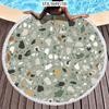 Summer Swimming Pool Marble Pattern Series Round Beach Towel Digital Printing Heat Transfer Beach Gym Seaside Bath Towel