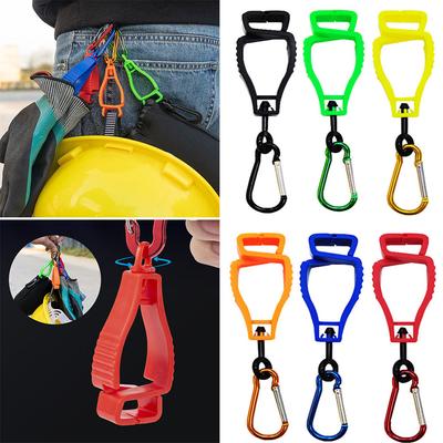 Glove Clips For Work Glove Holders Glove Belt Clip With Metal Hook Portable Work Gloves Grabber Holder Clip With Plastic Hook