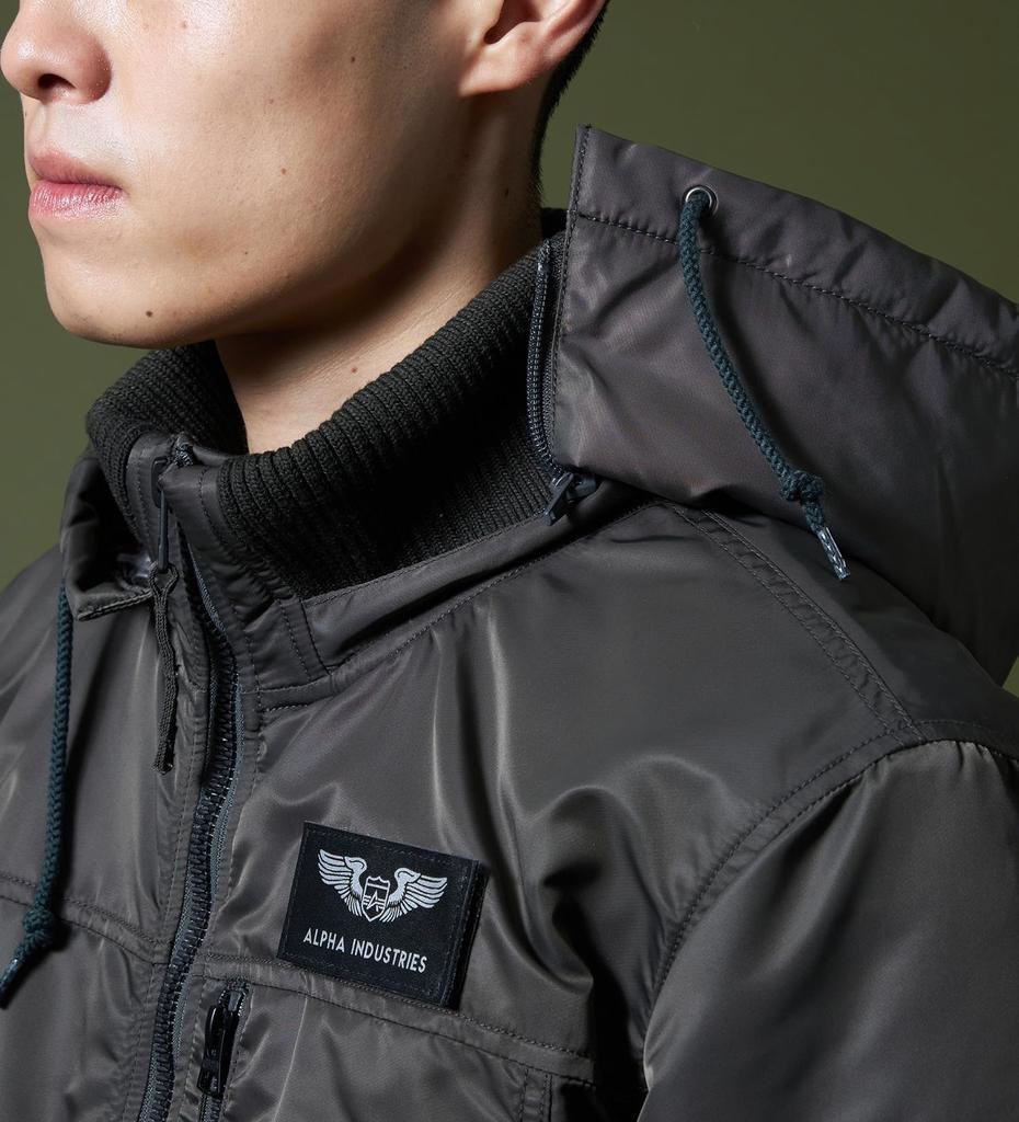 Alpha Industries TA1716 Hooded Rib Men's Jacket, RP.GRAY