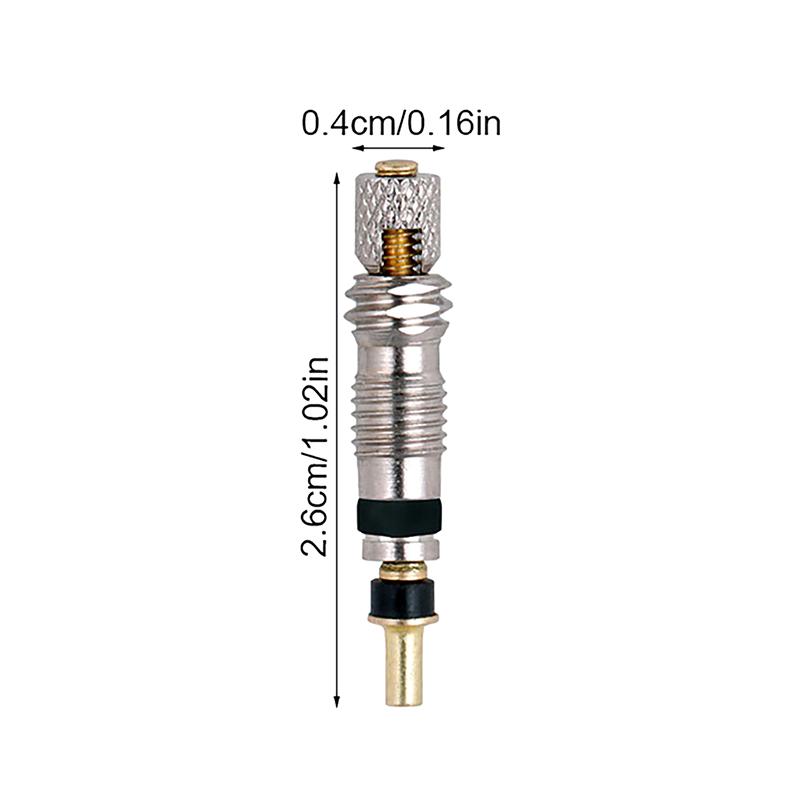 1Set Brass Presta Valve Core Set 2/6/12Pcs Mountain Bike Road Bike Tube Replacement Presta Valve Core French Air Pump Tool