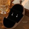 925 Sterling Silver Korean Fashion Inlaid Shiny Zircon Earrings for Women Exquisite Temperament Party Jewelry Accessories