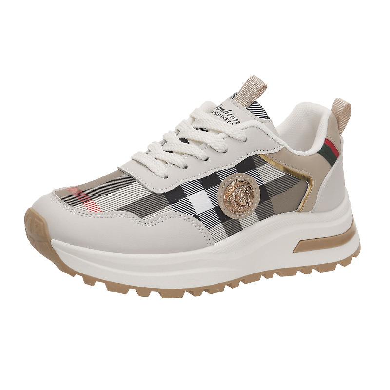 Dexun Shoes Women's 2025 Summer New Forrest Gump Shoes Show Feet Little Dad Shoes Platform Heightening Women's Shoes Sports and Leisure Shoes