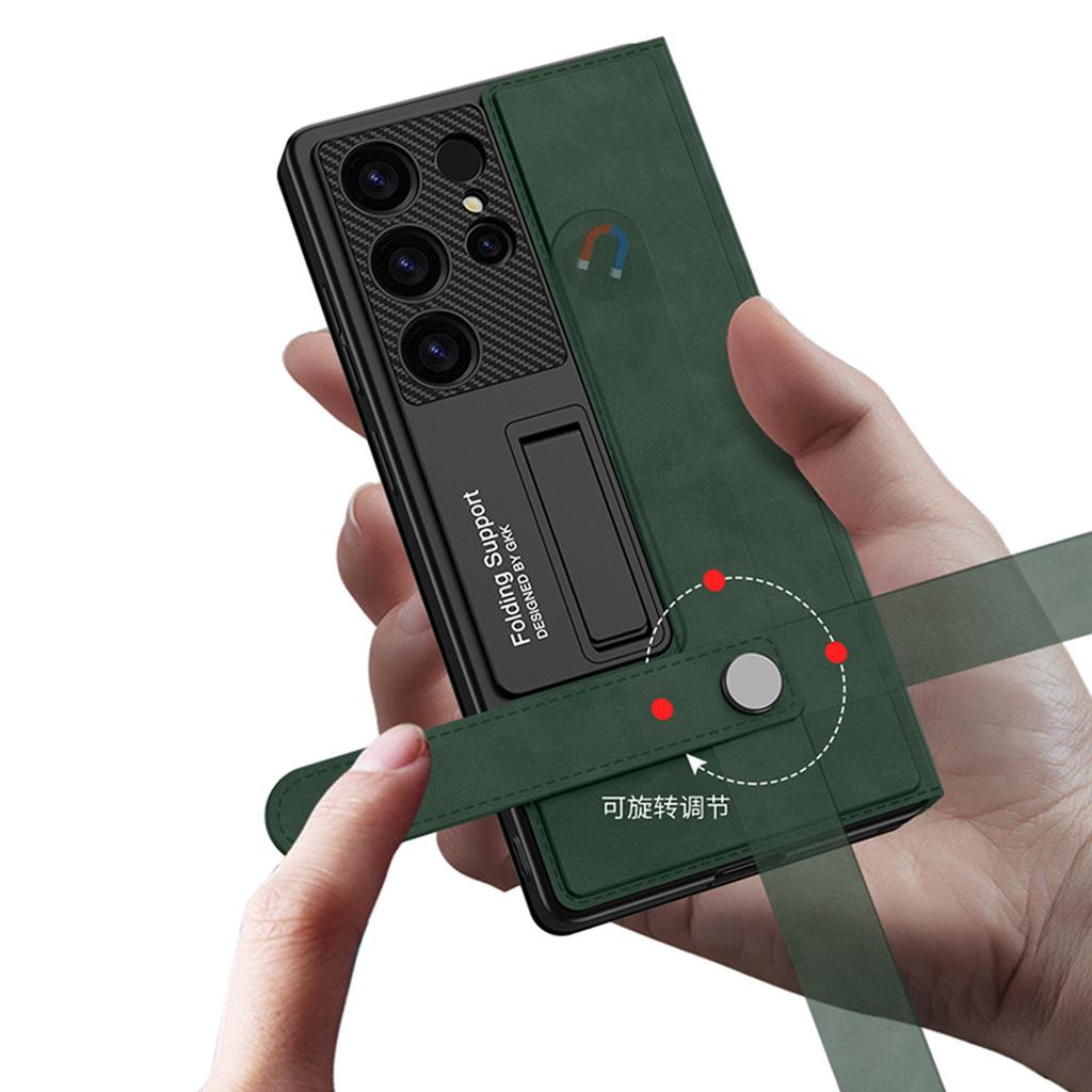 Samsung S25Ultra Mobile Phone Leather Case Flip Mobile Phone Case Wallet Card S25U Bracket Protection Case