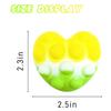 Pop It Ball,Heart Pop It Balls 3D Pop Fidget Stress Ball Toy Silicone Bouncing Ball Stress Relief Hand Toys,Pop Party Favor for Adult Kids (3D Ball)