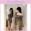 Oversized Striped Tieneck Tshirt For Women With Embroidery Spring