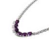 Luxury elegance February Birthstone Natural African Amethyst Women's Necklace 925 Silver Fine jewelry Anniversary & Banquet