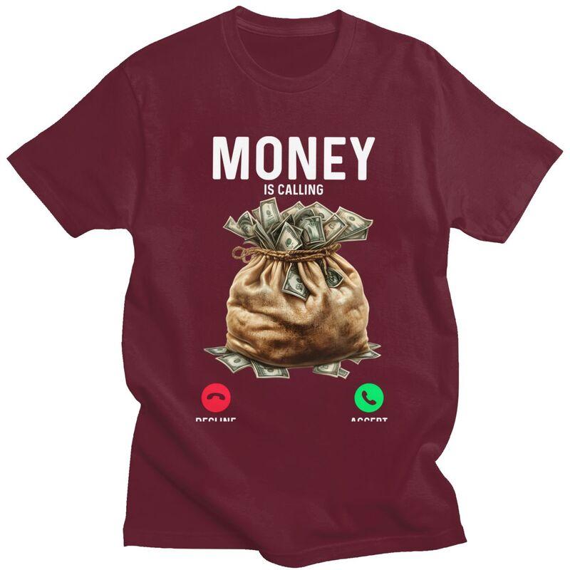 Money Is Calling Tshirt for Unisex Short Sleeve Casual T Shirt Fashion Crypto Bitcoin Gift Tshirts Pure Cotton Tee Birthday Gift