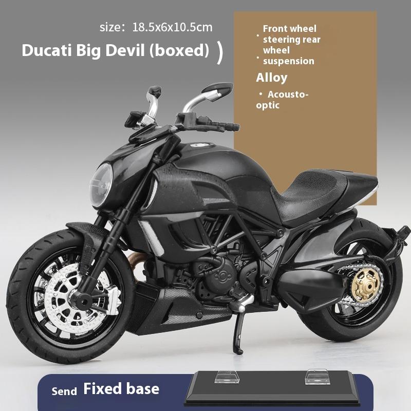 1/12 Scale Ducati Diavel Model Alloy Motorcycle Diecast Model Children's Toy Kids Gift Birthday Present for Boys Display Model