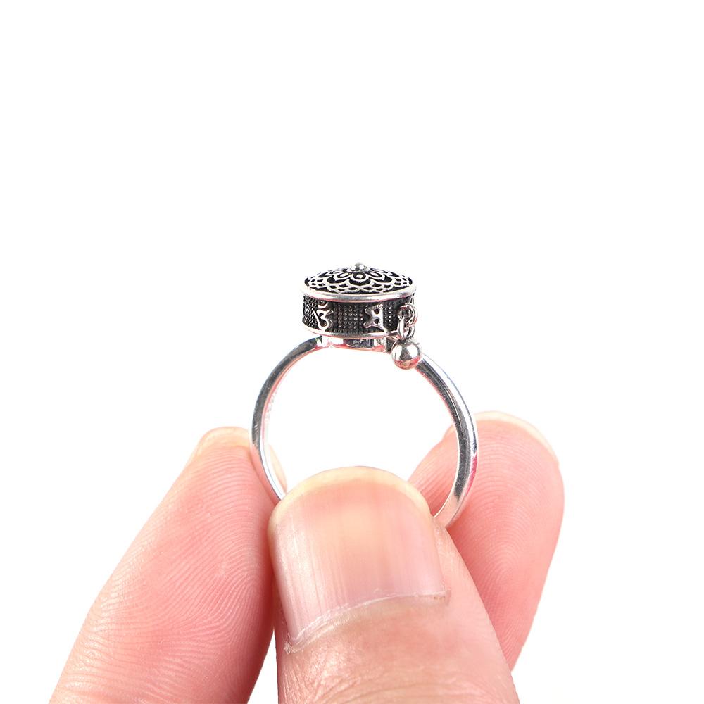 Faith Transfer Ring Rotatable Amulet Opening Ring Female Rings Ethnic Style Ring Korean Style Ring
