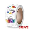 100-500pcs Cute Happy Birthday Sticker Birthday Gift Decoration Label Sealing Balloon Cake Label Packaging Scrapbook Sticker