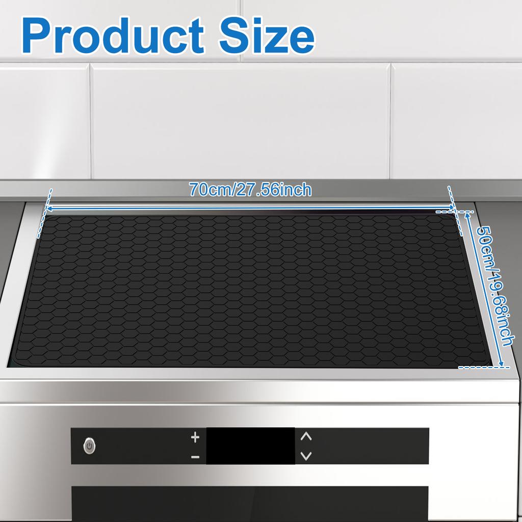 Stove Top Cover Silicone Stove Mat Heat Resistant Cooktop Cover Foldable Anti-slip Hob Cover Range Covers for Electric Stove