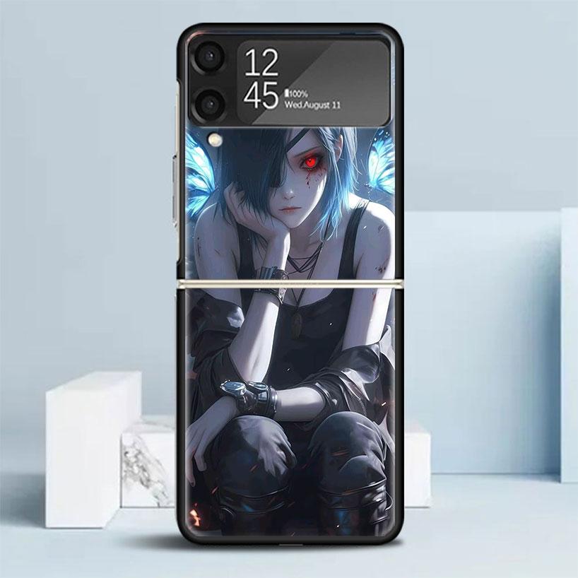 G-Ghoul Tokyo Touka Kirishima Phone Case For Samsung Galaxy Z Flip7 Flip6 5G Flip5 Flip4 Flip3 ZFlip 7 6 3 4 5 Shockproof Back C