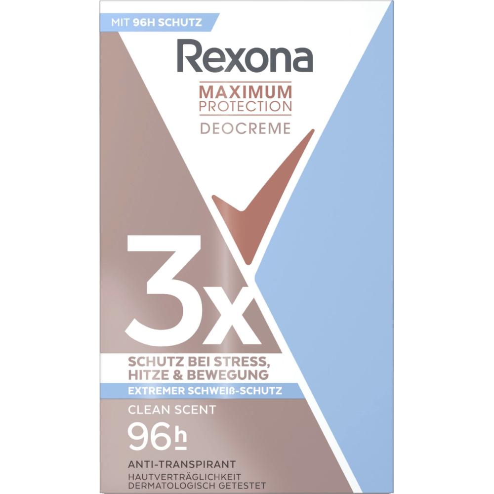 Rexona Deodorant Cream Maximum Protection Clean Scent 45ml