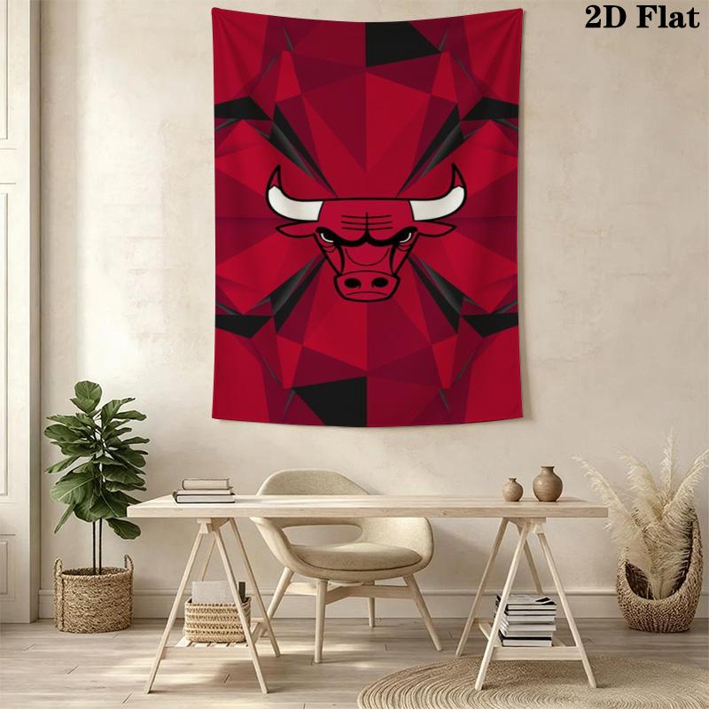 Bulls Team Background Threepiece Set 1 Duvet Cover 2 Pillowcase Without Core Duvet Cover And Pillowcase Soft And Comfortable Bedding Set