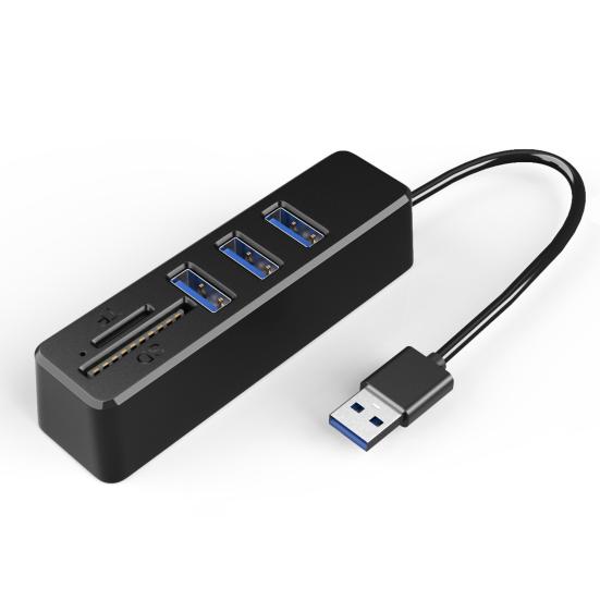 USB Hub Multifunctional Docking Station Plug And Play High Speed Data Transfer USB2.0 SD/TF Card Reader 5-in-1 Multi-Port Adapter