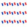 Bandierina con Asta Francia per Eventi Sportivi Festa Nazionale 14x21cm
