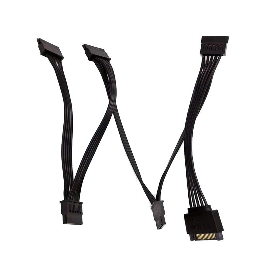 5Pcs 15 Pin 1X Male To 5X Female SATA Hard Drive Splitter Cable Adapter Computer