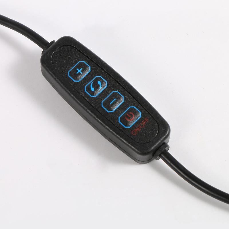 LED Faltbare Langarm Augenschutz Lese-Schreibtischlampe USB Lese-Arbeitsplatzleuchte mit Klemme Upgrade 12W Schwarz