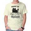 Unisex Crew Neck T-Shirt Chaos Cat Graphic Short Sleeve Casual Tee