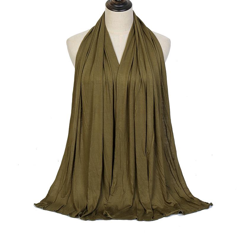 Modal Solid Color Long Scarf: High-Quality, Breathable, Soft Handfeel, Mercerized Cotton (YW125)