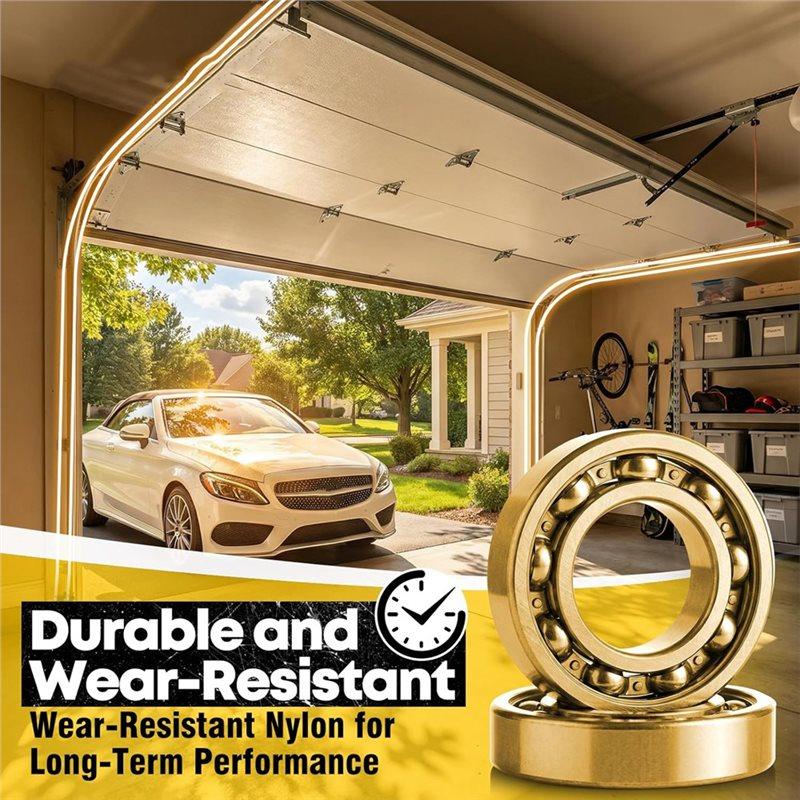 ABBP-10 Pack Garage Door Rollers Replacement, Garage Rollers With 6200-Zz Dual Sealed Bearings, For Residential Garage Doors