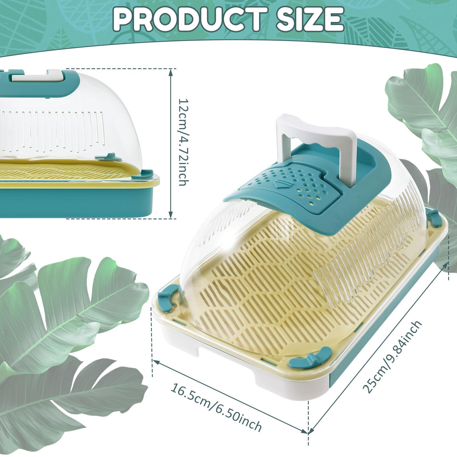 

Коробка для кормления рептилий Портативная прозрачная коробка для разведения улиток с выдвижным поддоном и ручкой Контейнер для транспортировки рептилий для ящериц