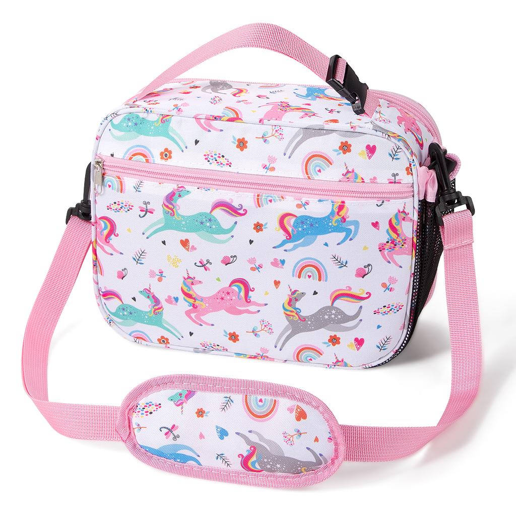 Cartoon Insulated Lunch Bag Cute Floral Printed Food Handbags Portable Thermal Lunch Bag Fresh-Keeping Bag Tote for Student