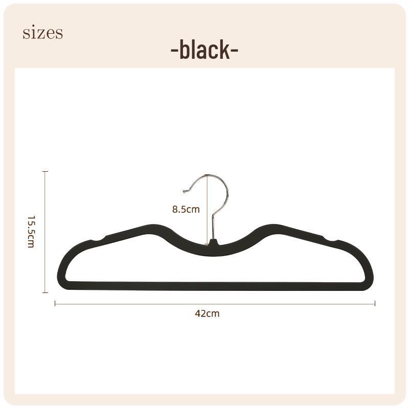 Short-neck Non-slip Clothes Hanger: Skin-feel Film, No Marks, Prevents Shoulder Bumps, Ideal for Home Storage and Organization.