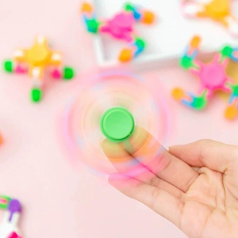 Non-Toxic Variety Fingertip Gyro Parent-Child Games Four-Link Bicycle Chain Top Decompression Toy Fidget Spinner Desk Toy