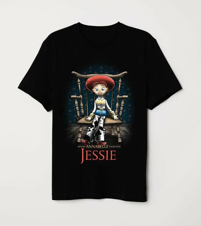 

Before Annabelle There Was Jessie Toy Story Cowgirl Funny Horror Black Unisex T-Shirt