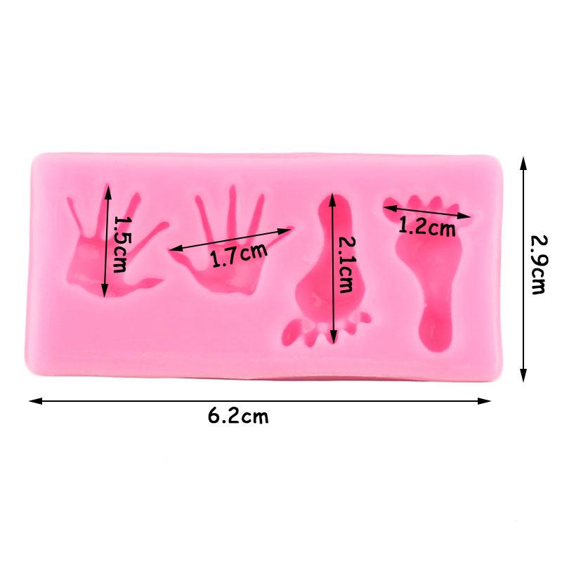 

Детские силиконовые формы, детские формы для помадки для ног, инструменты для украшения торта, детские ручные формы для кексов, шоколадные конфеты, смоляные глиняные формы зелёный