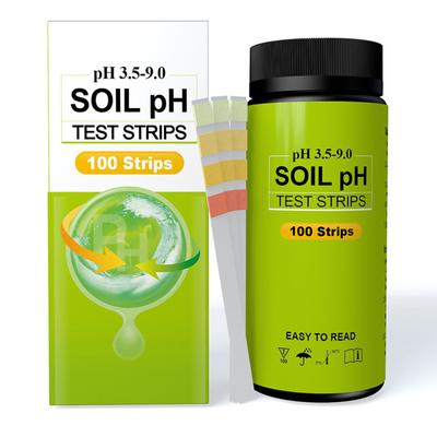 100pcs Soil PH Test Strip 3.5 To 9 Range High Accuracy PH Testing Paper Kit for Garden Lawn Grass