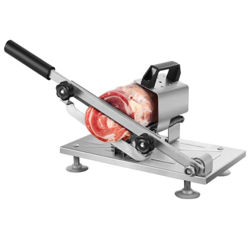 Seathestars Manual Meat Slicer, Fits Prosciutto and Frozen Meats, Adjustable Slices from 0.3 To 8mm, Fully Washable, with Suction Cup Stand for Safe O