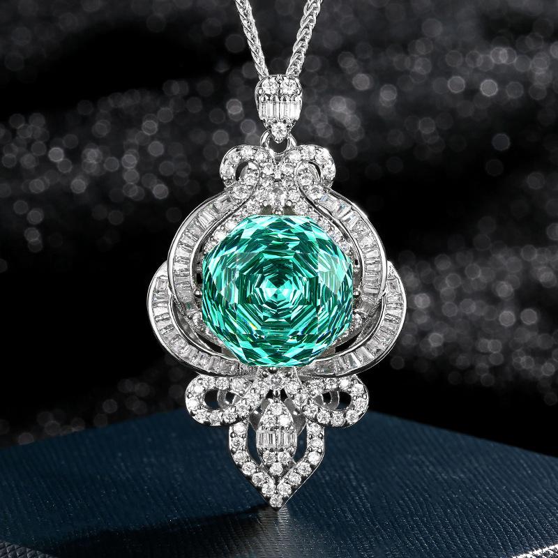 Jewelry Copper Bottom Gold-Plated Simulation Dragon Fruit Color Light Luxury Pendant Main Stone 16Mm