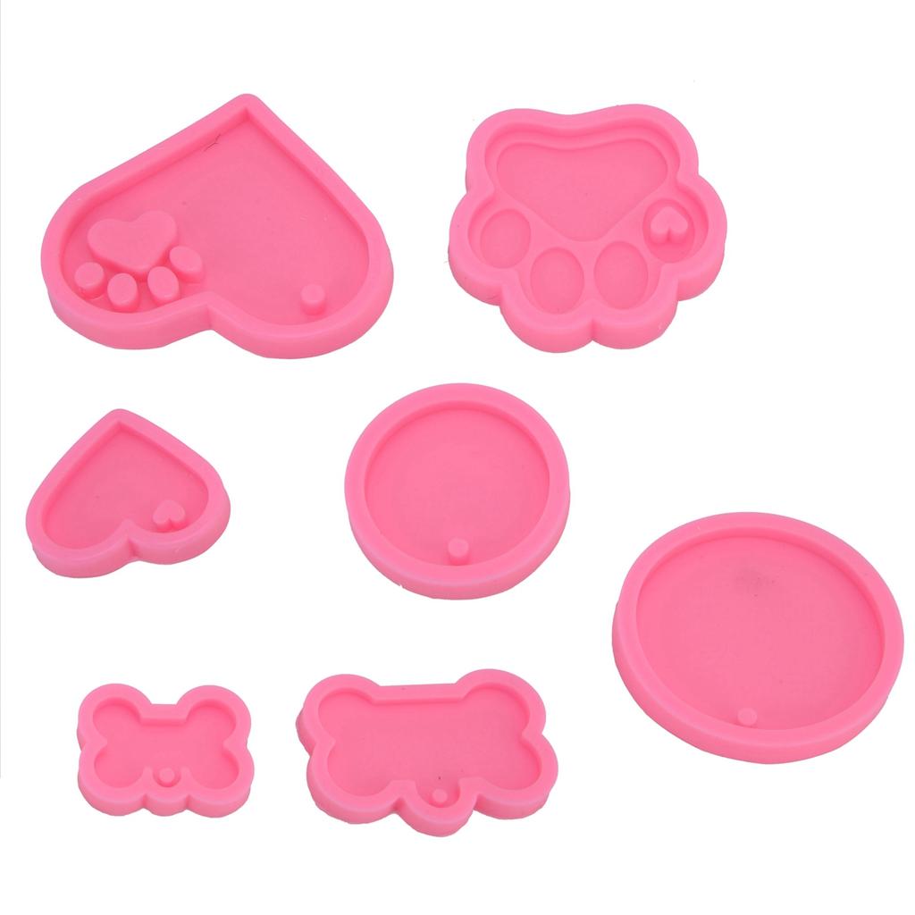 7Pcs Set Silicone Chocolate Mold DIY Cute Fondant Mold Baking Tool for Bakery Kitchen