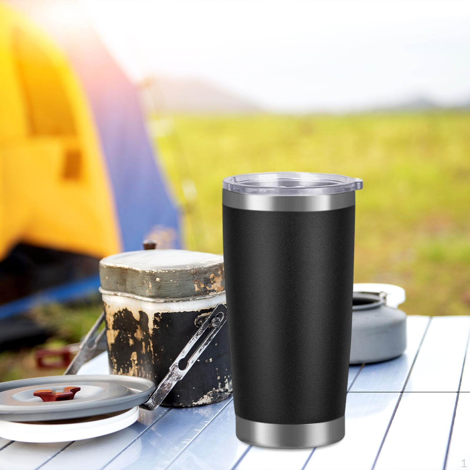 

Стакан для кофе, дорожная чашка, 600 мл, посуда для питья, изолированная бутылка для воды, питьевая для напитков чёрный