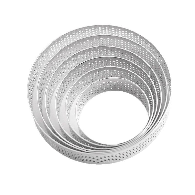 430 Stainless Steel Punching Tower Ring, Dumpling Impression, Round Rice Cake Cake Mold, French Corn Multi-size Mousse Ring