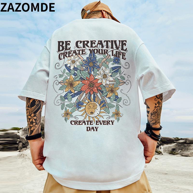 Zazomde Punk T Shirt Streetwear Hip Hop Vintage Retro Graphic Print Gothic Tshirt Harajuku Casual Cotton Short Sleeve Tshirt
