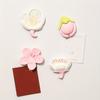 4pcs Kitchen Refrigerator Magnets – Soft Rubber Flower Stickers, Personalized 3D Stereoscopic, Fresh Style Decorative Absorbers