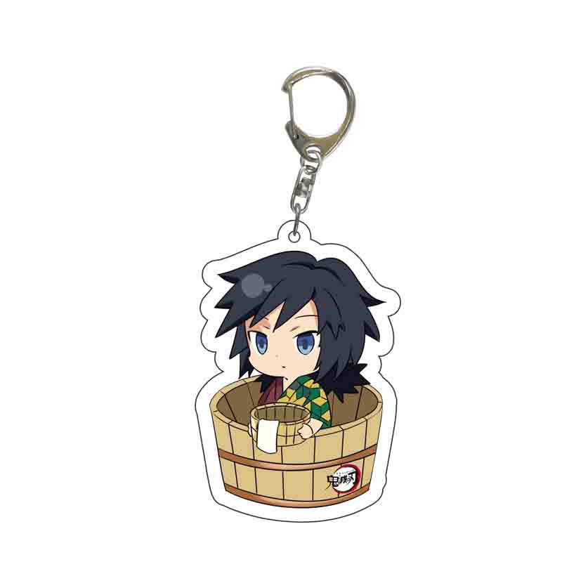 Demon Slayer Kimetsu No Yaiba Infinity Castle Acrylic Keychain Accessories Bag Charm Tokitou Muichirou Action Model Figure Playthings