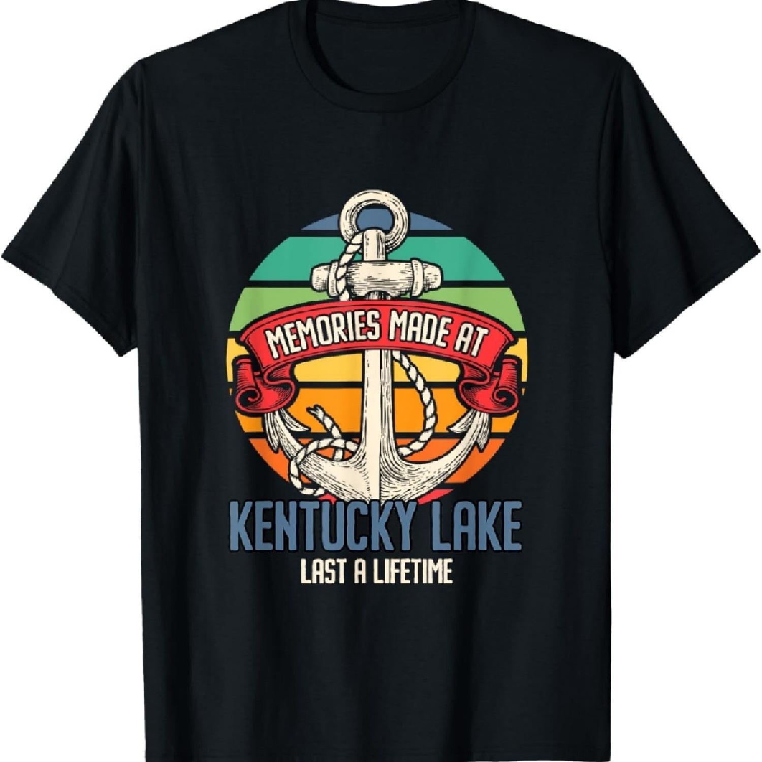

Memories at Kentucky Lake Last a Lifetime Camping Lakes T-Shirt XXXXXL чёрный