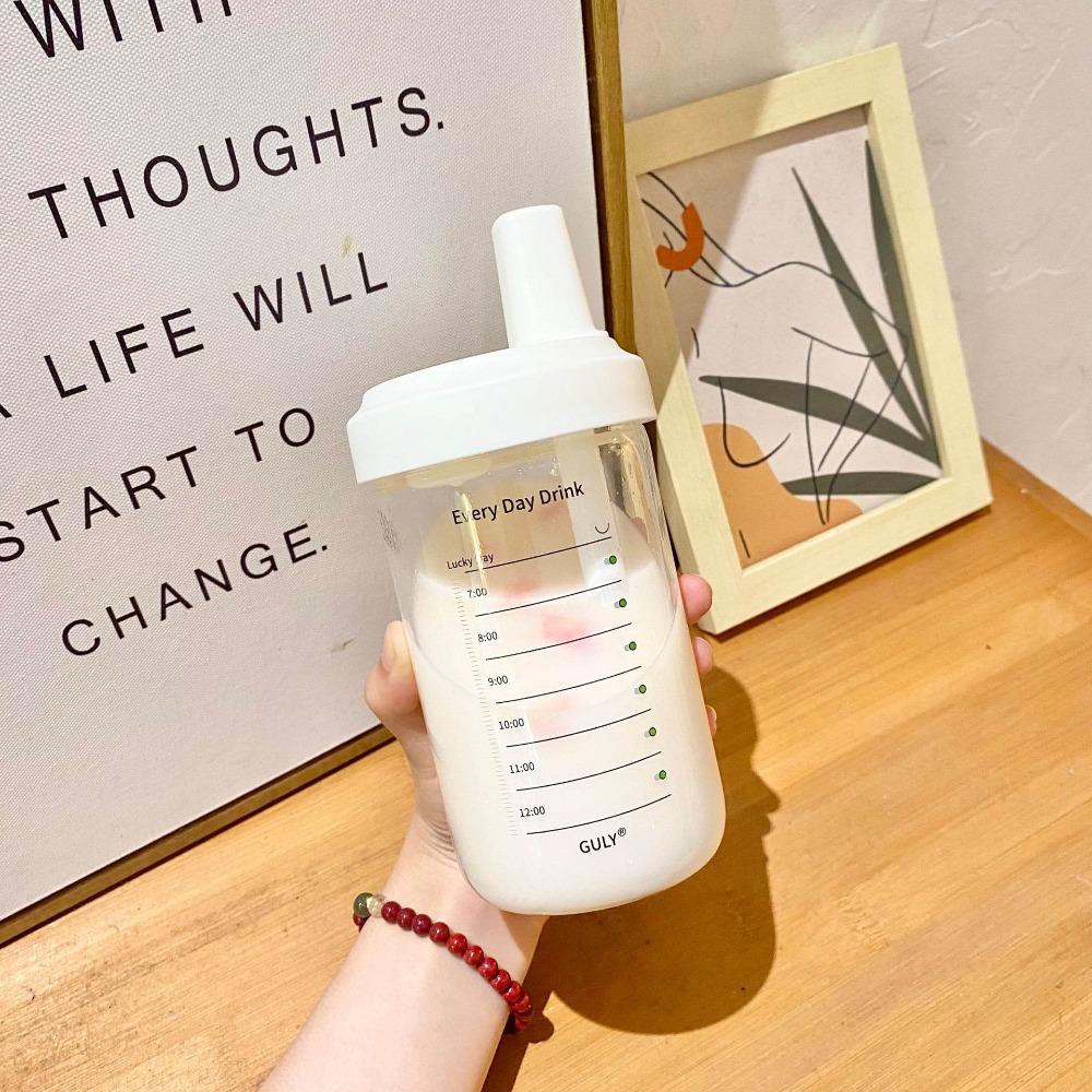 

Timescale Straw Cup 500/850ml Plastic Cups Portable Water Bottle Juice Milk 500ml